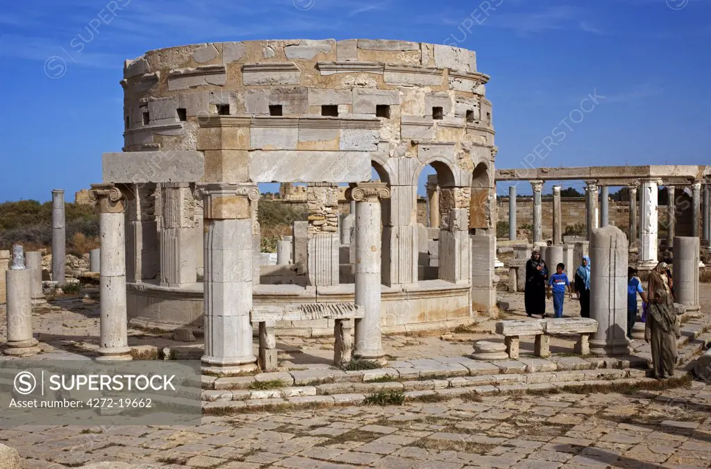 Libya, Leptis Magna. The market.