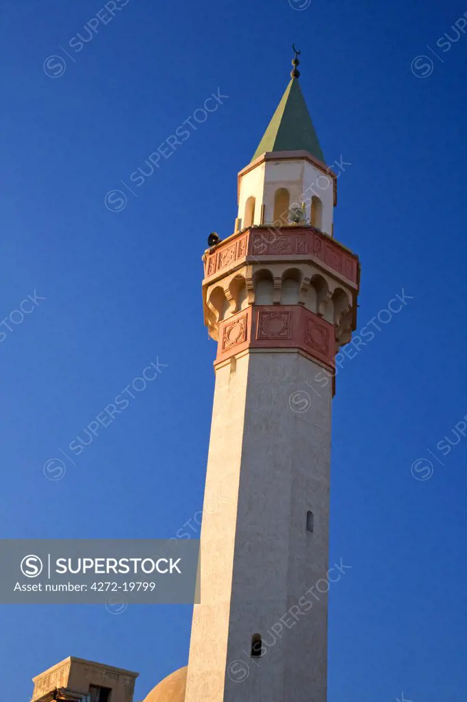 Tripoli, Libya; A minaret from one of the many Mosques in the old Medina of Tripoli