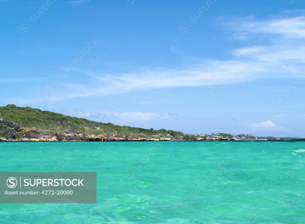 The beautiful, crystal-clear Mer d'Emeraude (Emerald Sea) lies just off the Malagasy coast between Andavakonko and Suarez Island, northeast of Antsiranana (Diego Suarez).