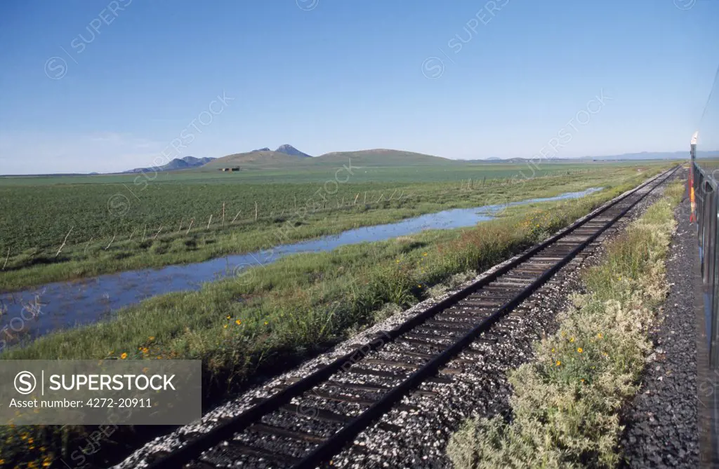 The Chihuahua-Pacifico Railway passes through lush countryside.