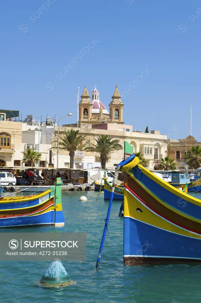 Traditional fishing boats, Marsaxlokk, Malta
