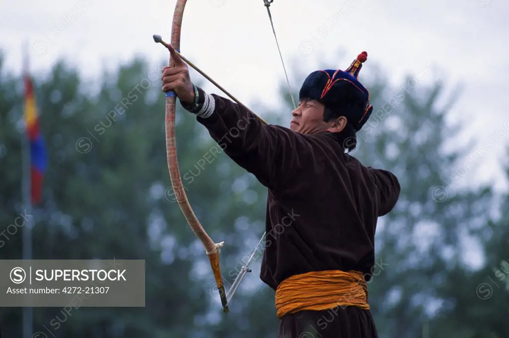 Mongolia, Khovd aimag region, Naadem festival, archery Held annually in July, the great Naadem festival is a thrilling three day sporting event that has been happening for centuries.
