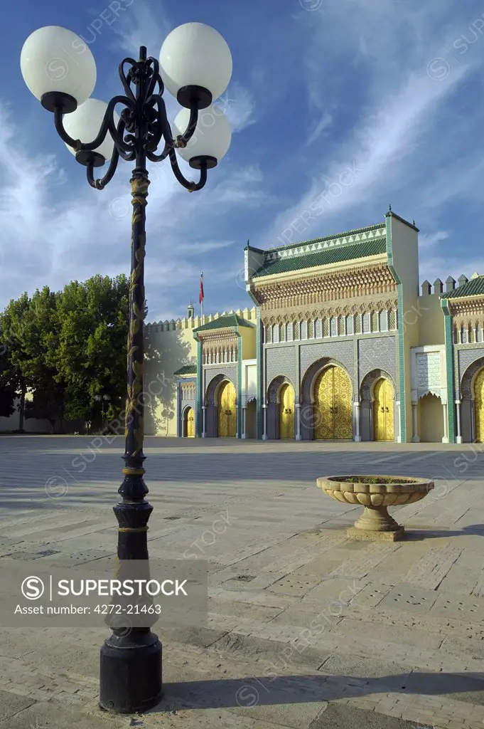 The main gate of the Royal Palace in Fez, Morocco.