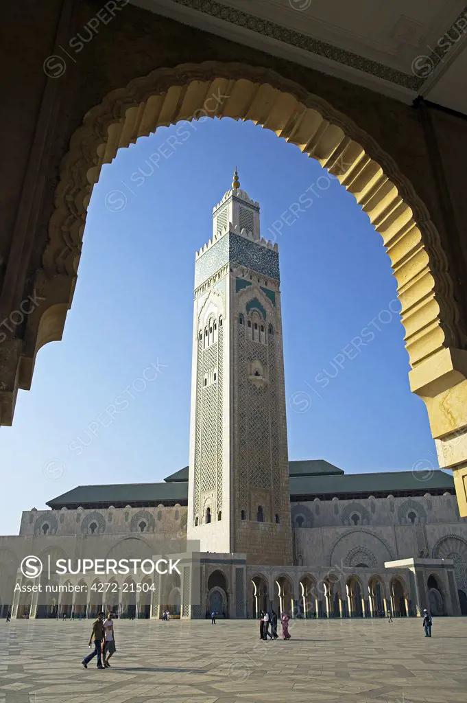 The Hassan II Mosque in Casablanca is the third largest in the world after those at Mecca and Medina, and its minaret, at 210m, is the tallest of all. It was built to commemorate former king Hassan IIs 60th birthday in 1993.