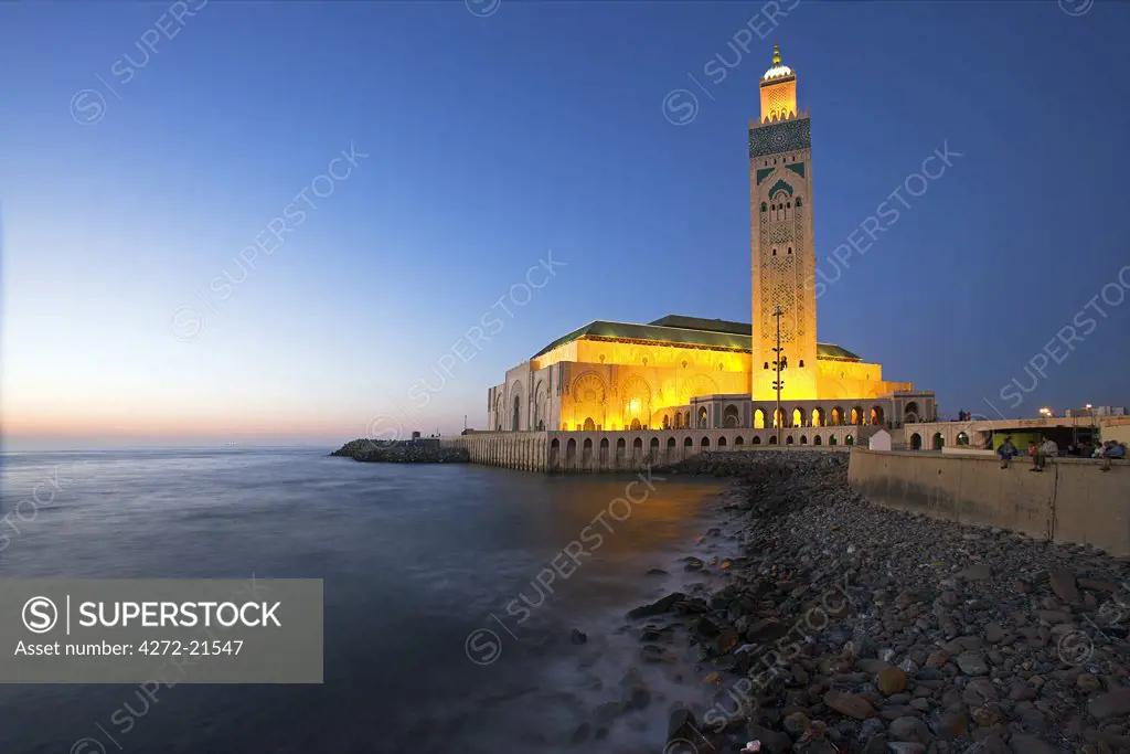 The Hassan II Mosque in Casablanca is the third largest in the world after those at Mecca and Medina, and its minaret, at 210m, is the tallest of all. It was built to commemorate former king Hassan IIs 60th birthday in 1993.