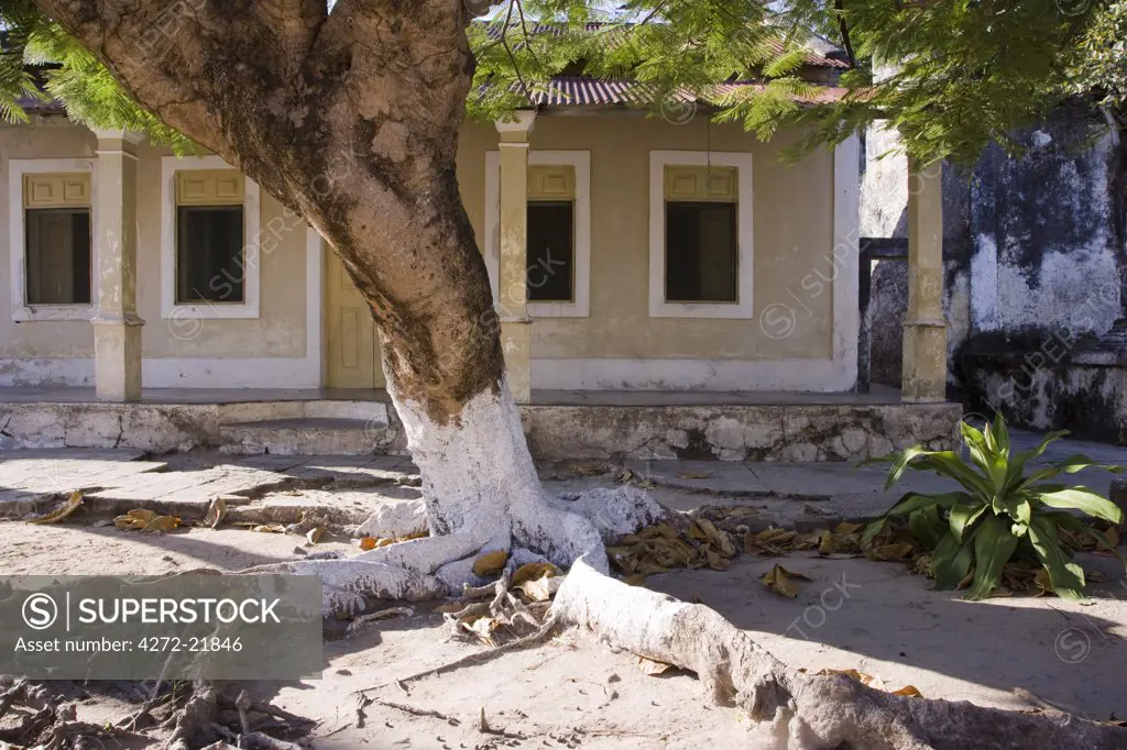 Crumbling colonial villas on Ibo Island, part of the Quirimbas Archipelago, Mozambique