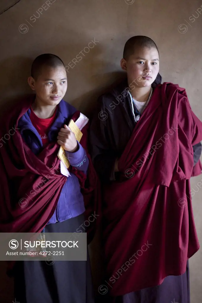 Ura, Bhutan. Buddist nuns in Bhutan