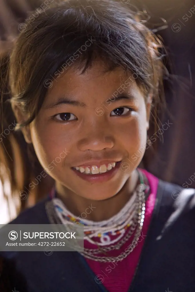 Myanmar, Burma, Wan-seeing.  A Loi girl at Wan-seeing village.  The Loi, a Hill Tribe, live in seven villages scattered over a large forested area of the Shan Mountains.