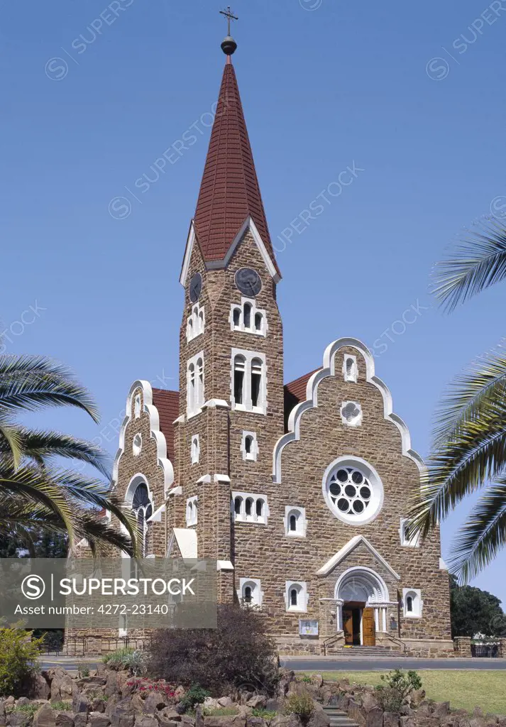 The Lutheran Christuskirche is one of Windhoeks best recognised landmarks. It was built in 1907 from local sandstone under the supervision of the German architect Gottlieb Redecker in neo Gothic and Art Nouveau styles.