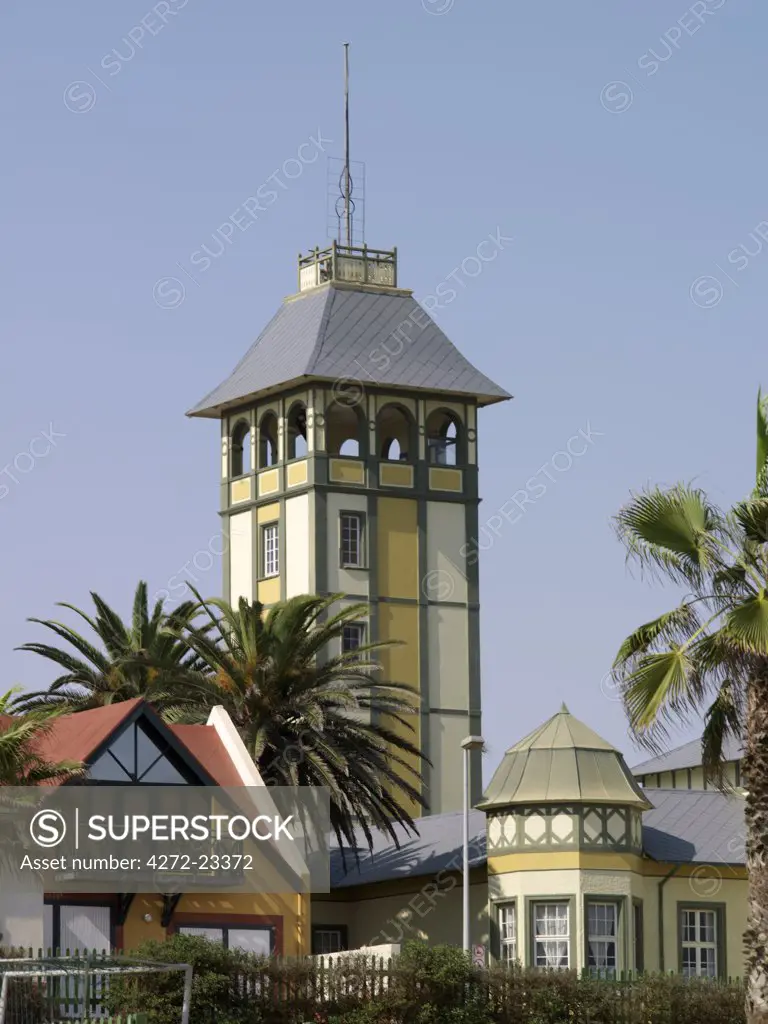 Fine old buildings in Swakopmund depicts the architecture of this seaside town on Namibia's windswept Atlantic coast. The place has a distinctly Teutonic flavour, reflecting the country's colonial past as the Protectorate of German South-West Africa from the late 19th century until the end of the Great War.