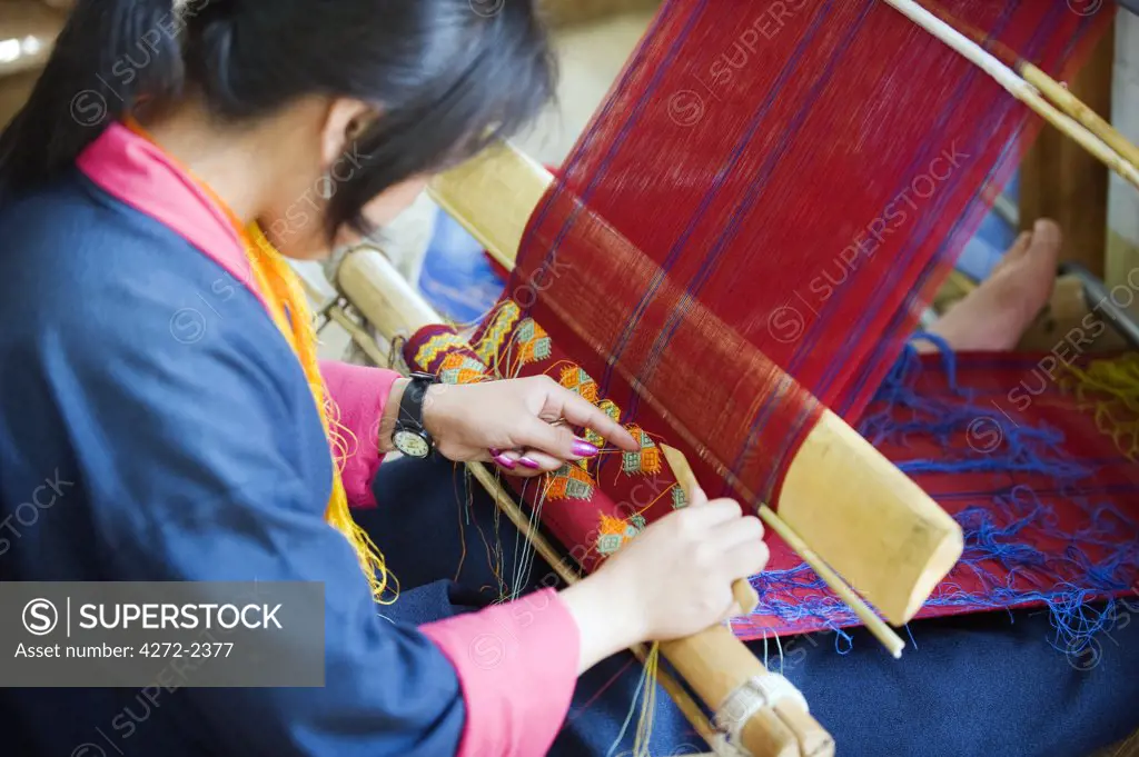 Asia, Bhutan, Thimphu, The National Institute for Zorig Chusum Pedzoe (Painting School)