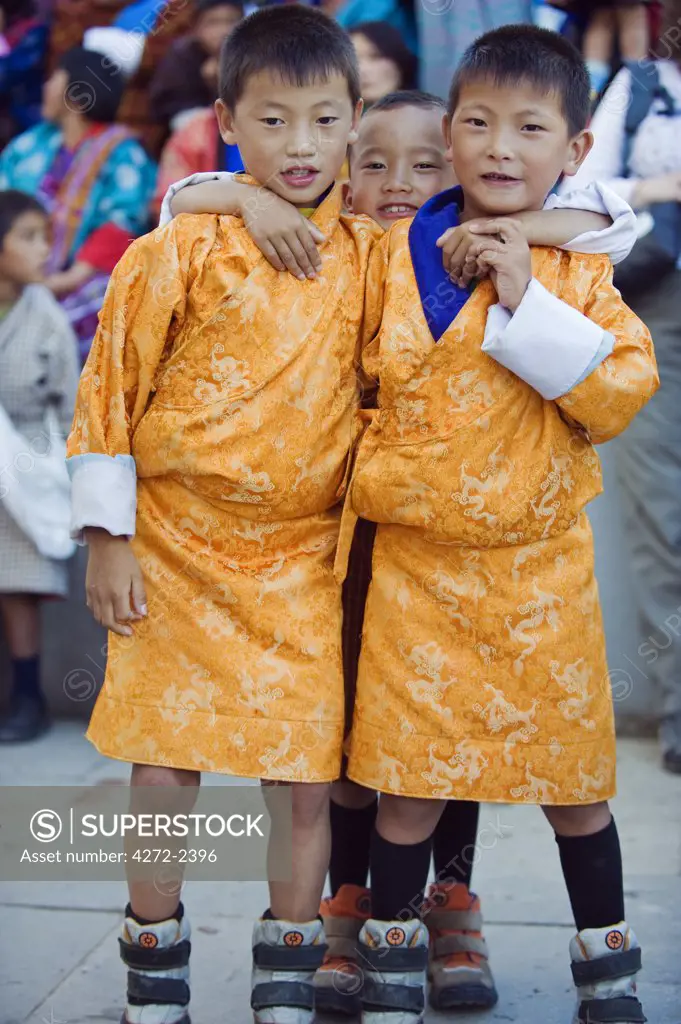 Asia, Bhutan, Thimphu, Autumn Tsechu festival at Trashi Chhoe Dzong