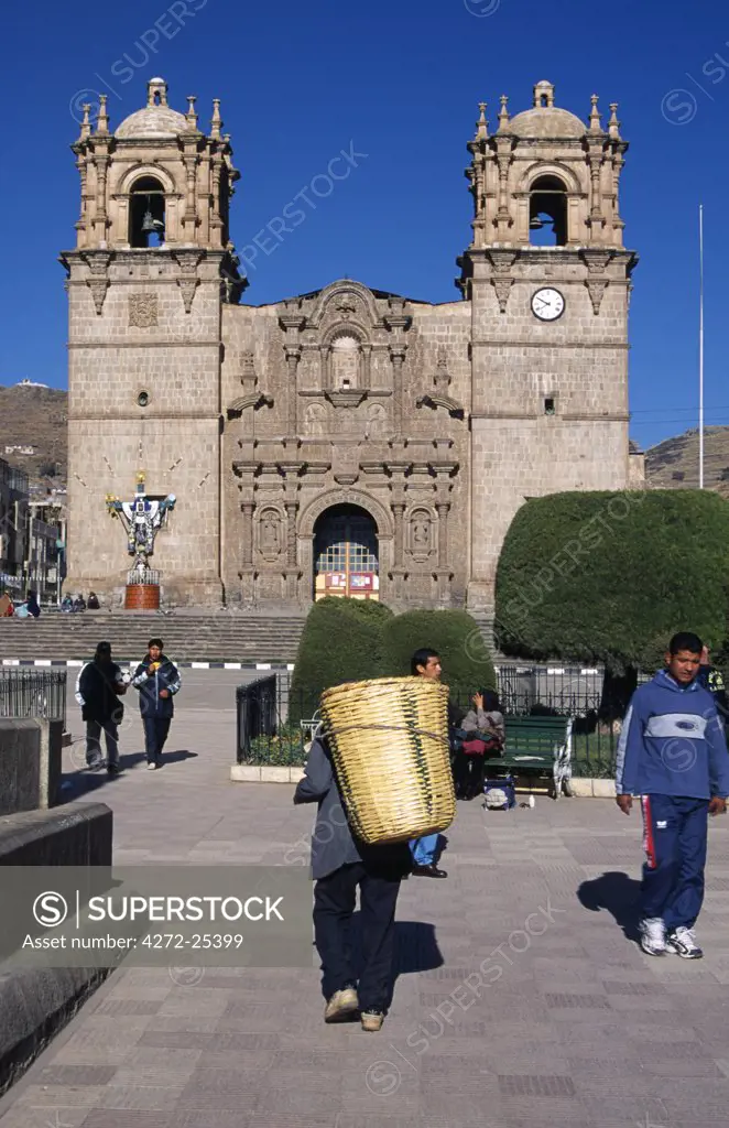 Peru, Puno, Puno cathedral.
