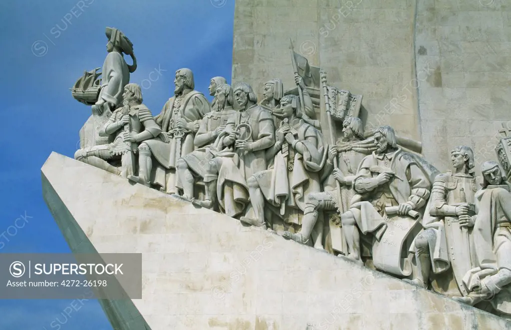 The eastern face of the Monument to the Discoveries with Henry the Navigator at the front