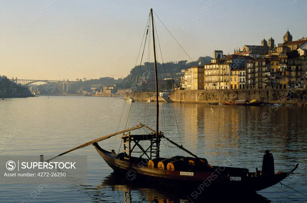 Though little used today, a traditional ribeira, or a port wine boat, recalls an age when much of the region's port was transported from estates down the Rio Douro.
