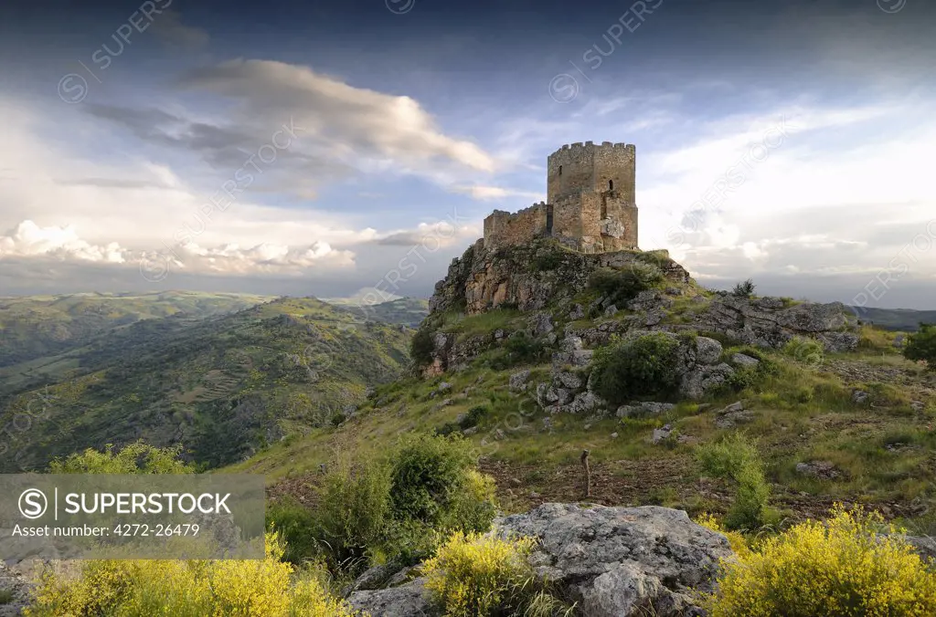 Castle of Algoso dating from the 12th century. Tras os Montes, Portugal
