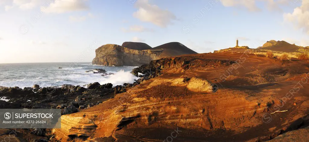The Vulcao dos Capelinhos (Capelinhos volcano) last eruption was in 1957. It is a major attraction in Azores islands for its history, its geology and the wild beauty of the site. Faial, Azores islands, Portugal