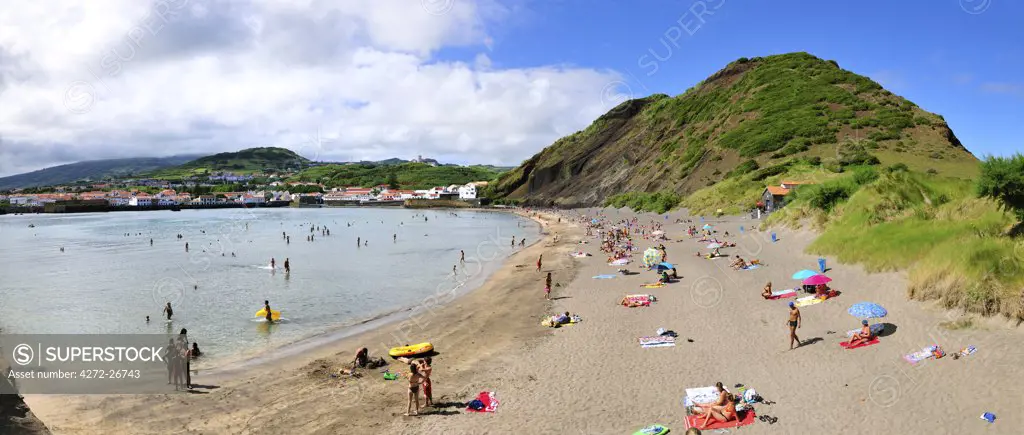 Beach of Porto Pim, Horta. Faial, Azores islands, Portugal