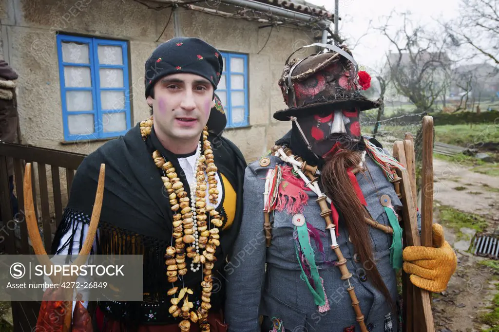 The 'carocho' and the 'velha'. Traditional Winter festivities in Constantim. Tras os Montes, Portugal