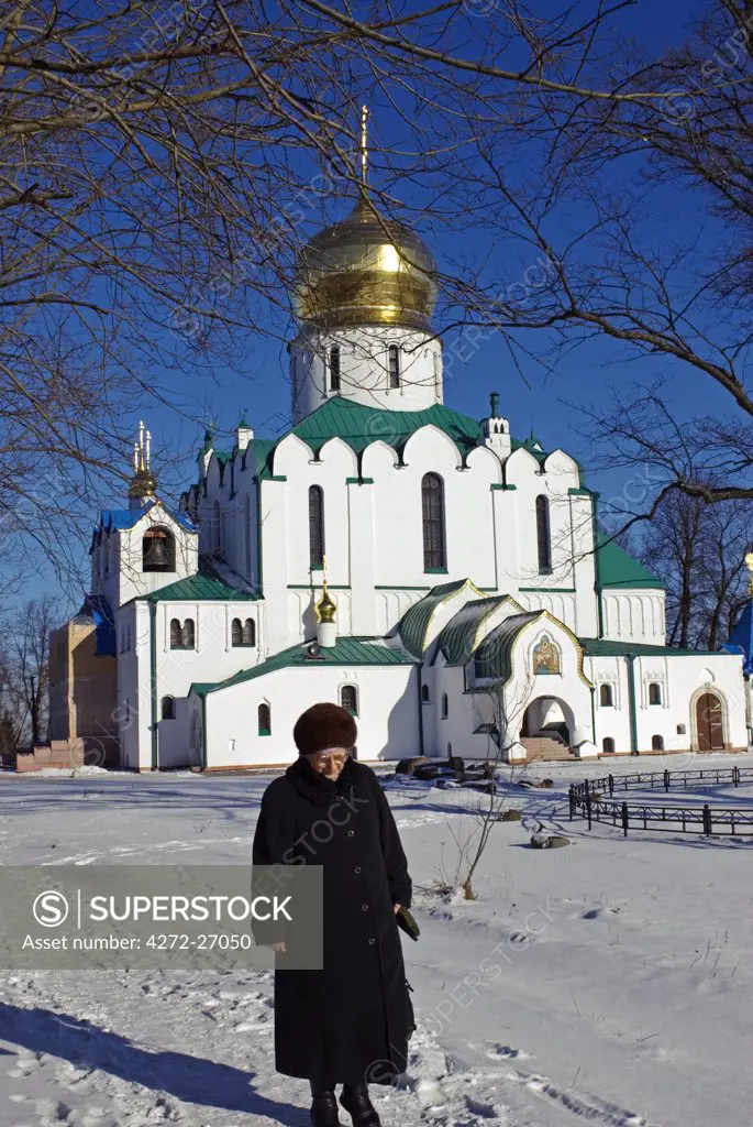 Russia, St Petersburg, Tsarskoye Selo (Pushkin). Fyodorovsky Cathedral. This was the favourite church of Tsar Nicholas II and his family while being held at the Alexander Palace and before their transportation to Siberia.