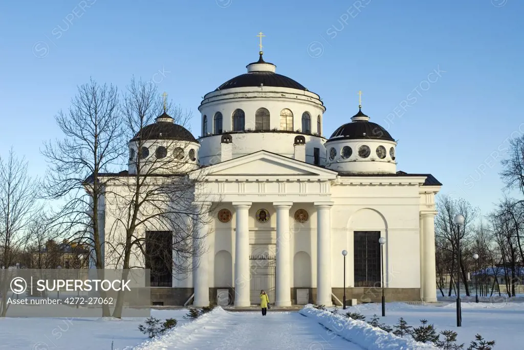 Russia, St Petersburg, Tsarskoye Selo (Pushkin). The St. Sophia Cathedral was built by Scottish architect Charles Cameron in 1785 for Catherine the Great in the hamlet of Sophia on the far side of the Imperial Park at Tsarskoye Selo.
