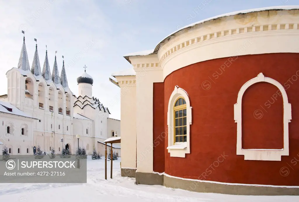 Bogorodichno-Uspenskij Monastery in winter, Tikhvin, Leningrad region, Russia