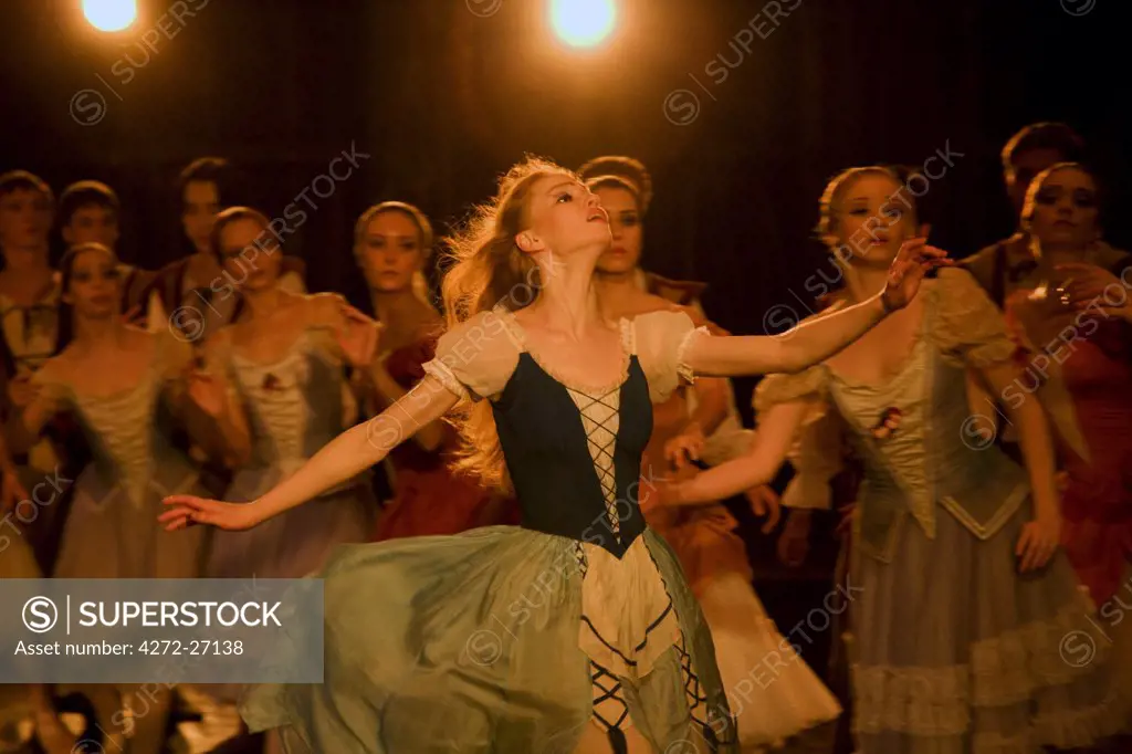 Russia, St.Petersburg; A dramatic moment during a performance of Tchaikovsky's 'Nutckracker'