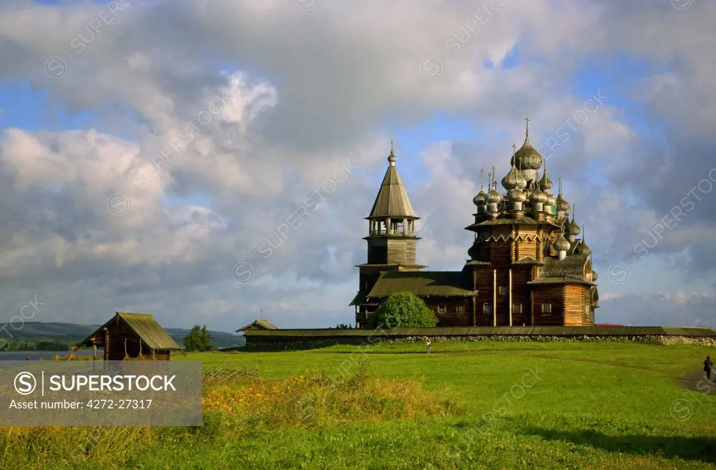 Russia; Karelia; Kizhi Island; The twenty-two domed Cathedral of the Transfiguration