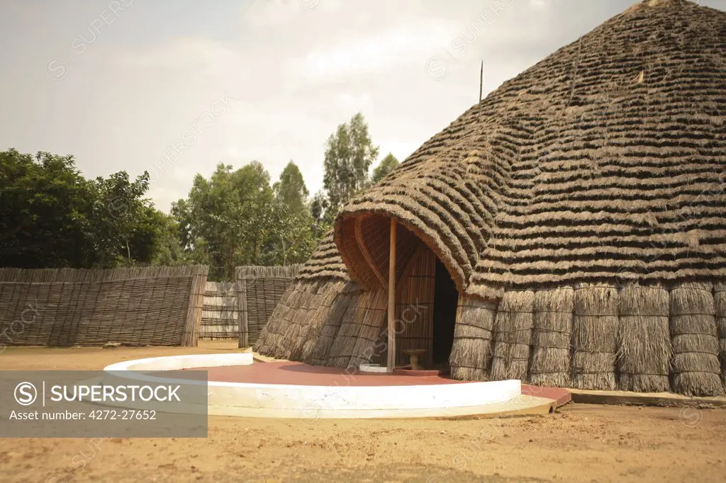 Nyanza, Rwanda. A reconstruction of the kings palace is the focus for the National Museum.