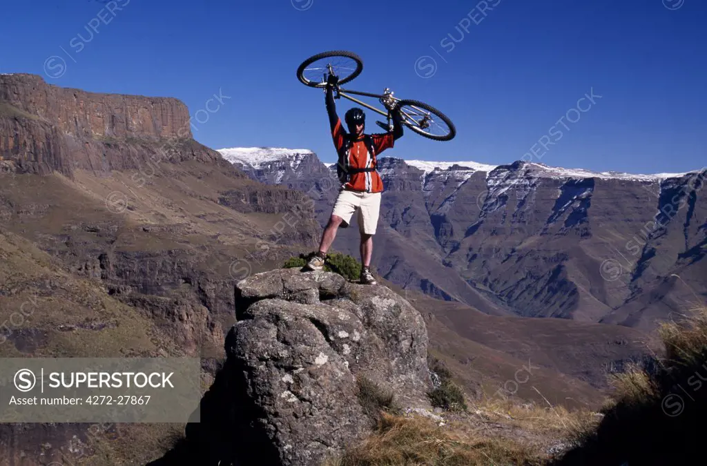 Mountain biker, Drakensburg
