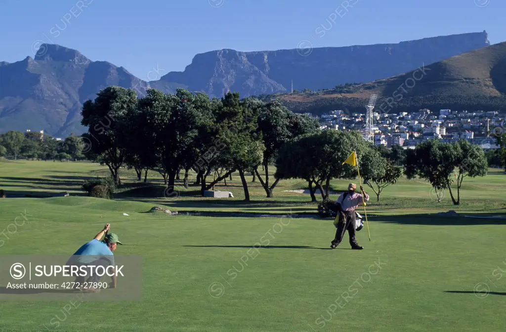 Golf course, Green Point overlooked by Table Mountain