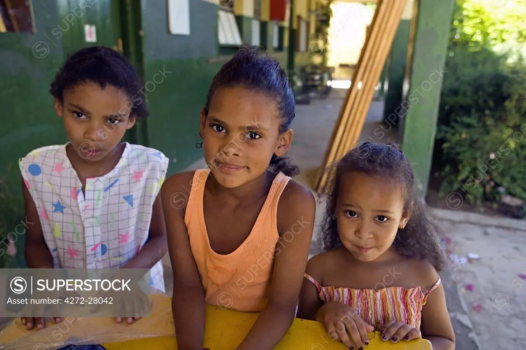 South Africa, Western Cape, Cape Town. School children at a rural school in the small village of Noodhoekk near Citrusdal.