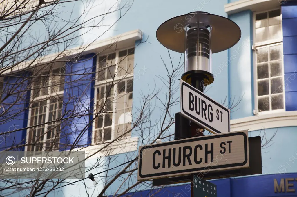 Street sign, City Bowl, Cape Town, Western Cape, South Africa