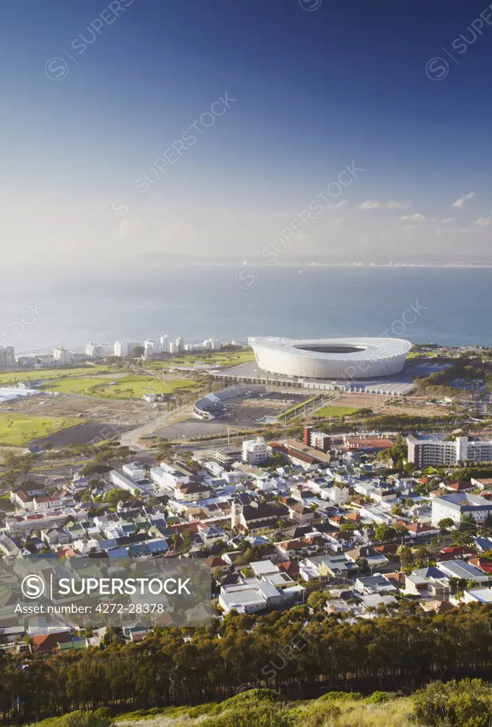 View of Green Point and Green Point Stadium, Cape Town, Western Cape, South Africa