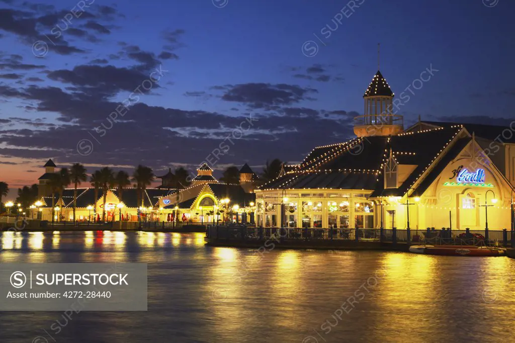 The Boardwalk entertainment complex at dusk, Summerstrand, Port Elizabeth, Eastern Cape, South Africa