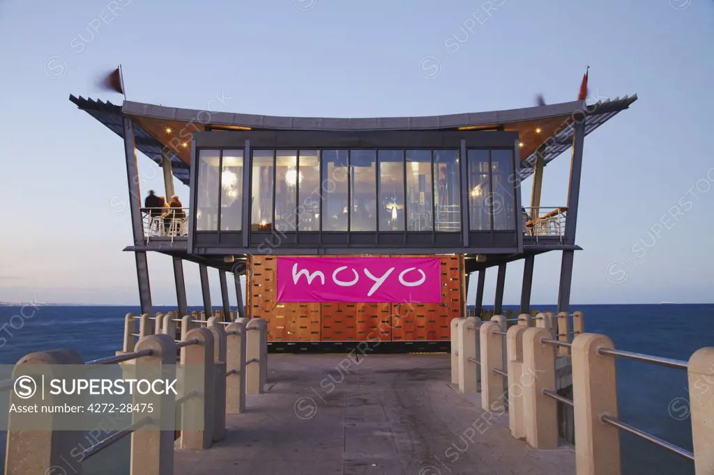 Moyo restaurant on Addington Beach pier, Durban, KwaZulu-Natal, South Africa