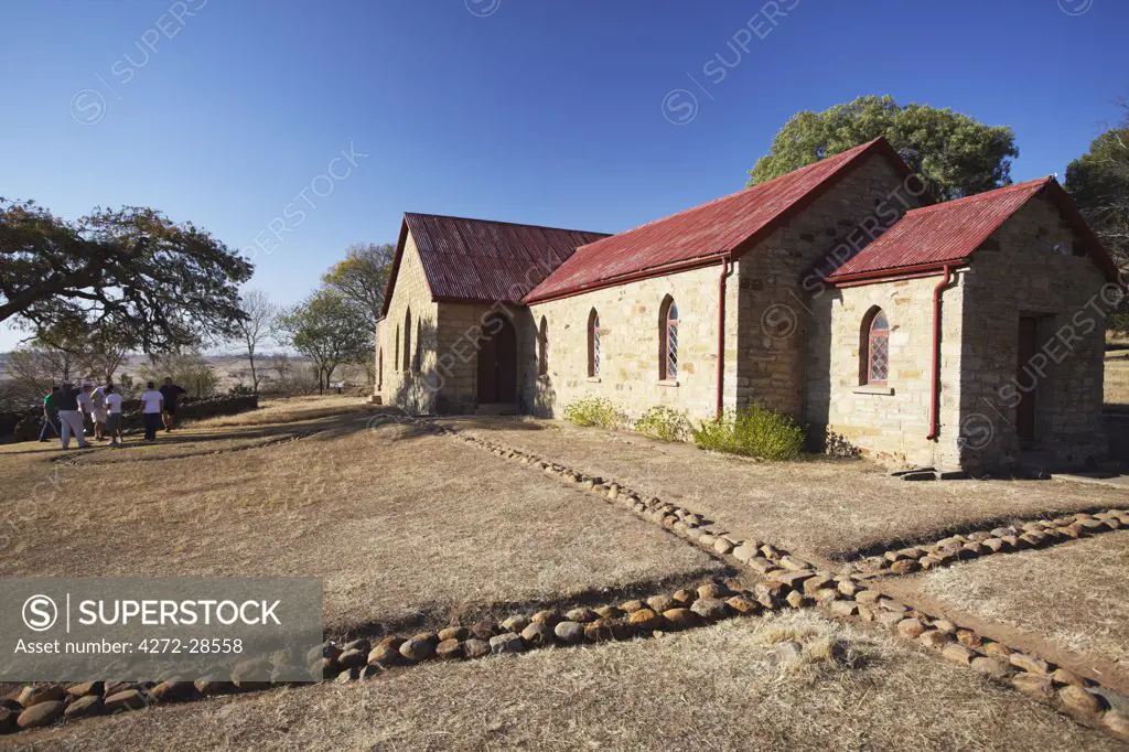 People visiting church at Rorke's Drift, Thukela, KwaZulu-Natal, South Africa