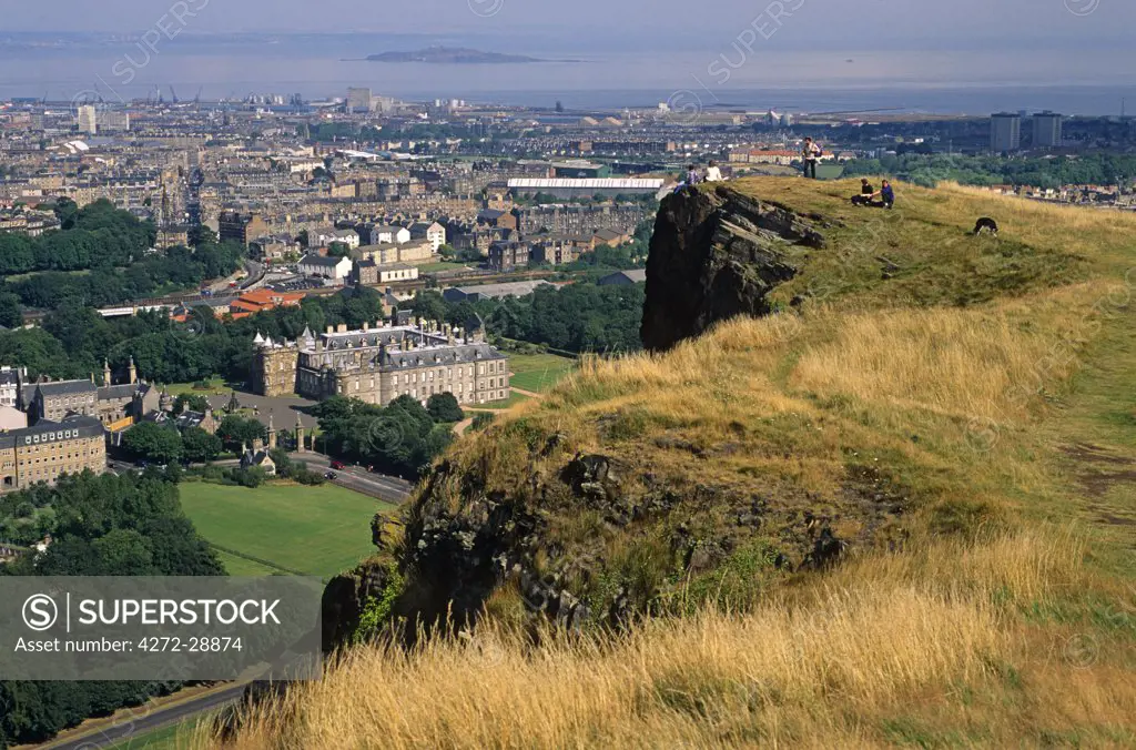 View of the city of Edinburgh from Arthur's Seat, Scotland