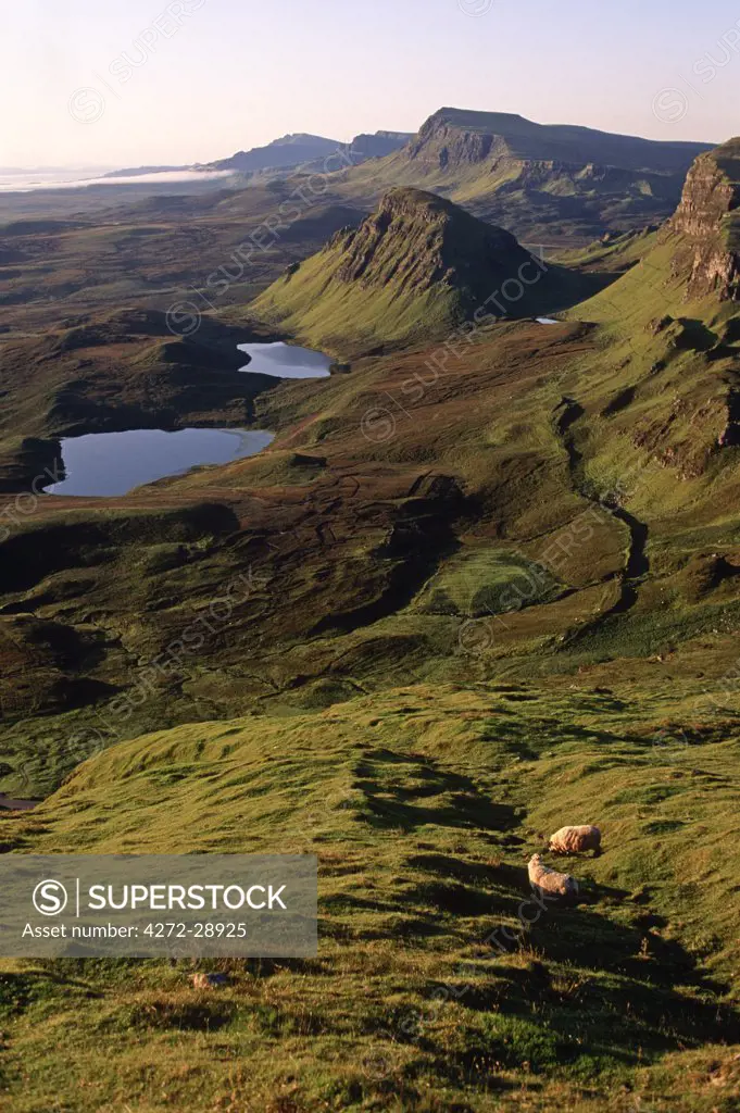 Lochs and mountains of Trotternish, Isle of Skye, Scotland