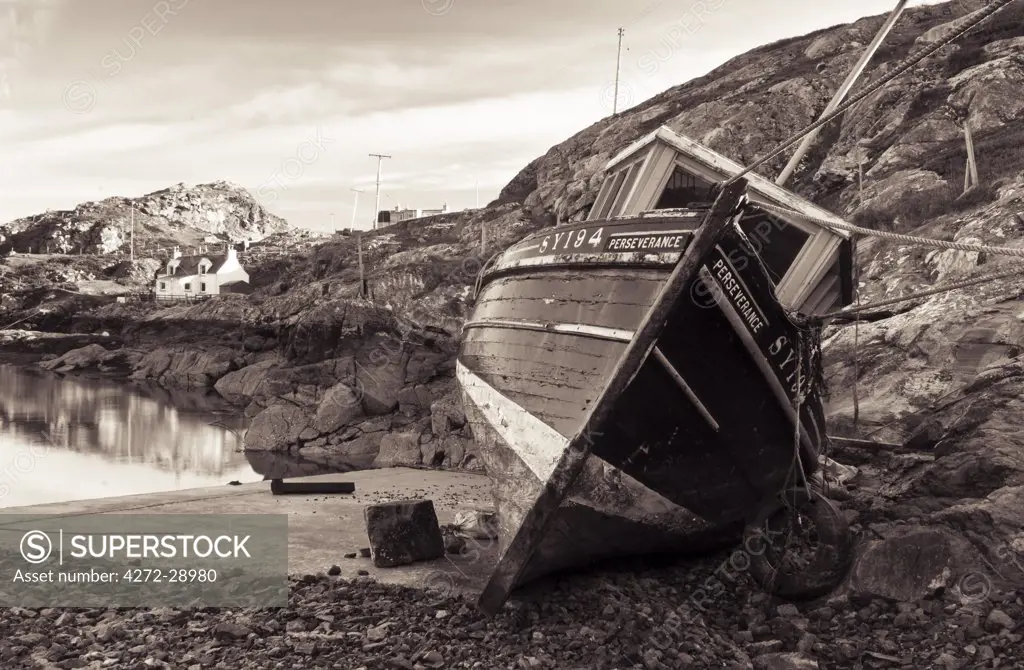 Stockinish harbour on the Isle of Harris, Hebrides, Scotland, UK
