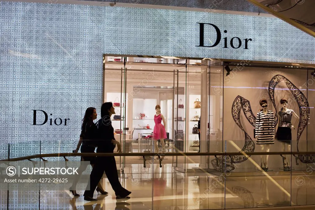 Singapore, Singapore, Orchard Road.  Dior boutique in the ION Ochard Mall.