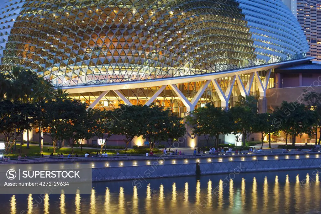 Singapore, Singapore, Marina Bay.  Esplanade - Theatres on the Bay building.