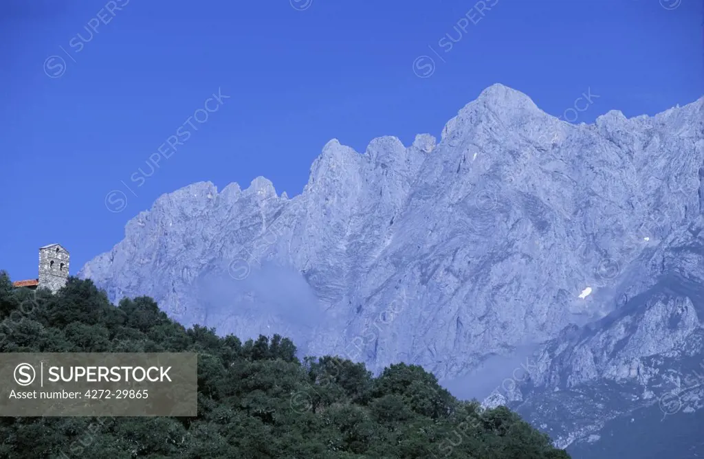 Chapel and Picos de Europa