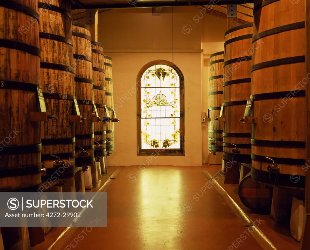 All the Rioja wine at Muga winery is aged in oak casks in underground cellars