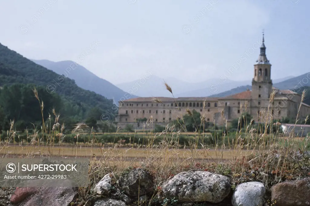 The Monastery of Yuso at San Millan de la Cogolla was built in the 16th & 17th Centuries.  In its time favoured by the Kings of Navarra, it has passed from Benedictine to Augustinian Monks and houses a great library.