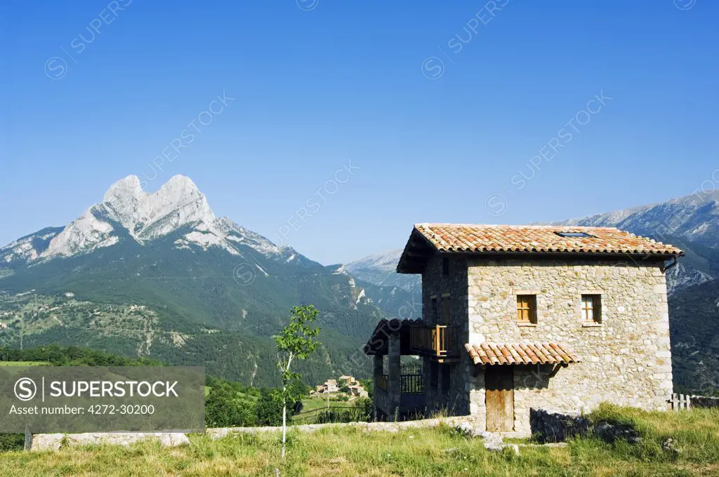 Stone House below Pedraforca 'Stone Fork' Mountain 2497m