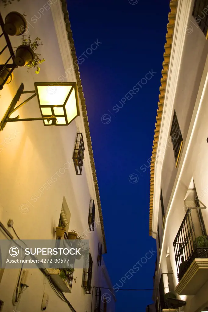 Night view in the downtown of Zafra, Extremadura, Spain