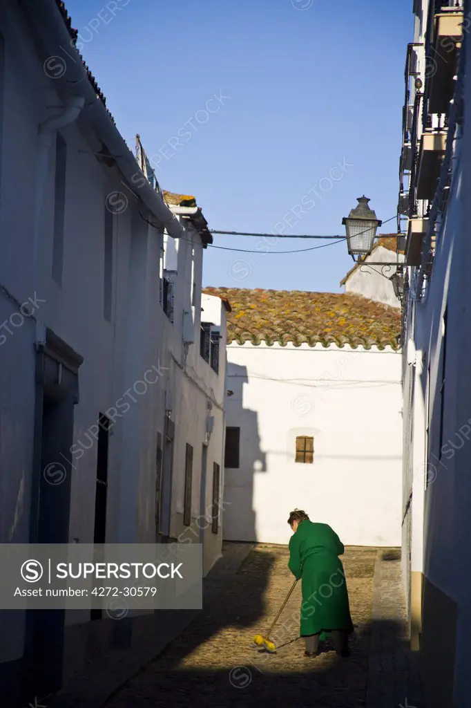 Street scene in the downtown of Jerez de los Caballeros, Extremadura, Spain