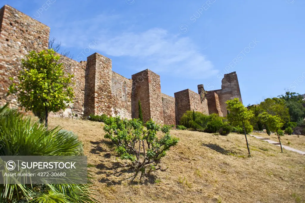 The Alcazaba of Malaga. arab construction. Andalusia, Spain