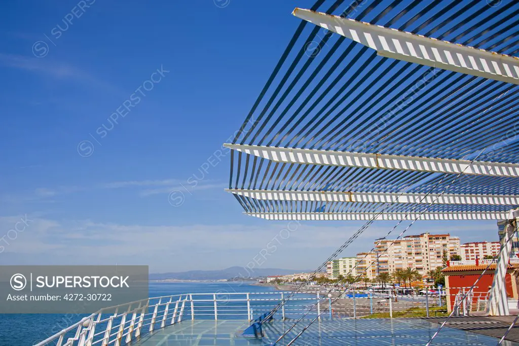 Modern viewpoint in Torrox, Andalusia, Spain